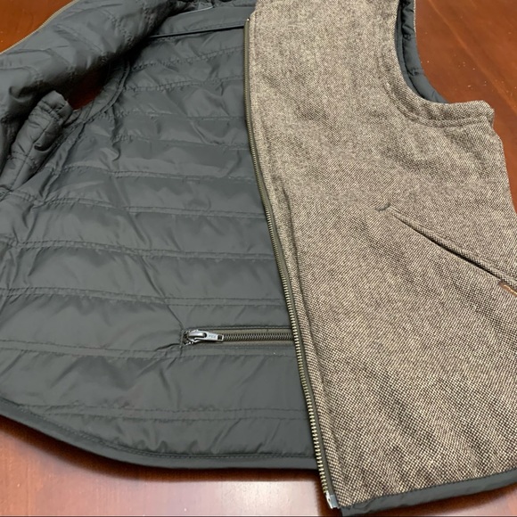 Prana Reversible Two Way Vest Jacket,apres ski vest Brown Wool Blend Polyester - Picture 12 of 17